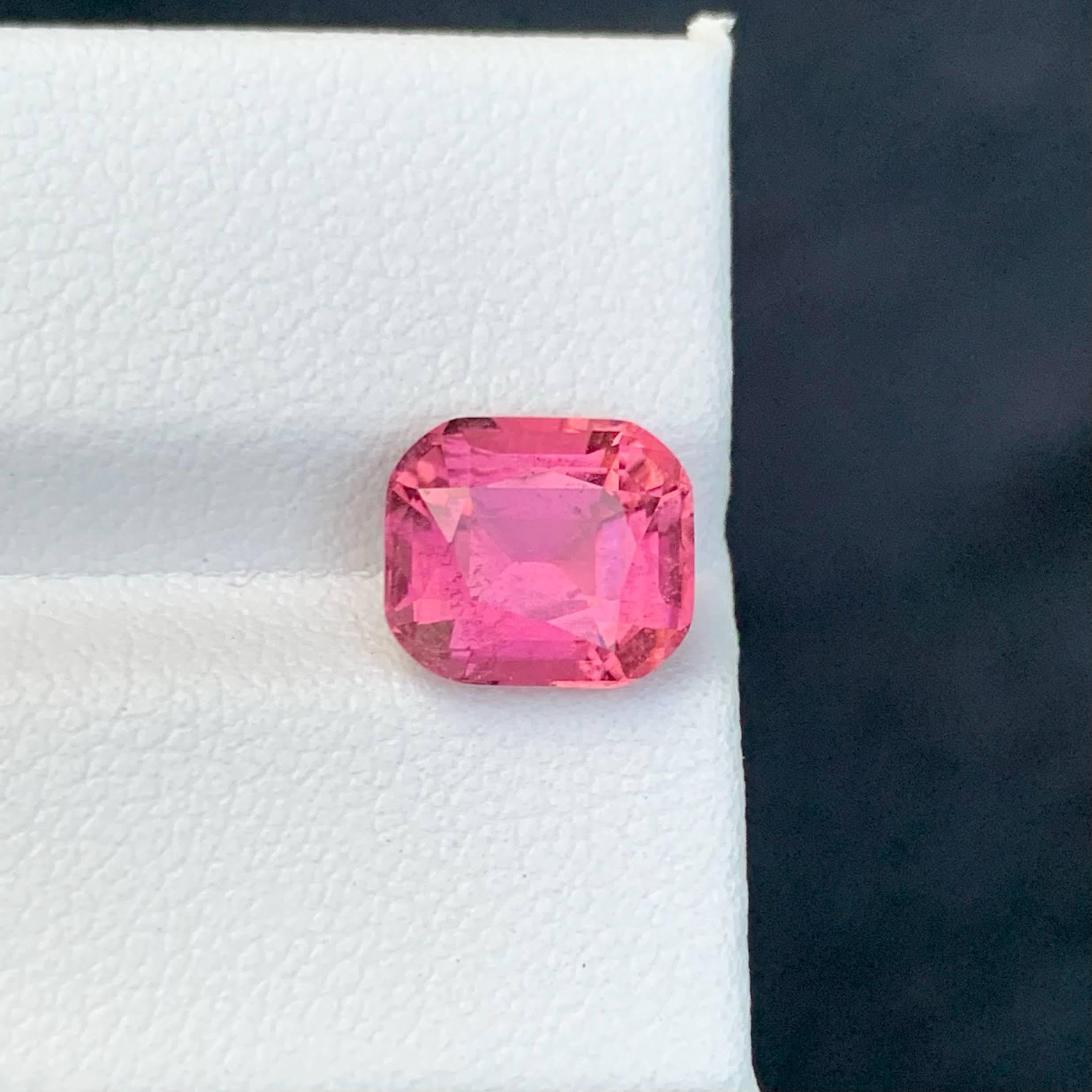 Weight 3.40 carat 
Dimensions 9.3x8.2x6.2mm
Treatment None 
Origin Afghan 
Clarity SI 
Shape Cut Cushion





This 3.40 Carat Natural Loose Hot Pink Tourmaline Stone is a striking gemstone that radiates bold beauty and sophistication. Expertly