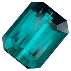 3.40 Carat Natural Loose Lagoon Tourmaline Emerald Shape Gemstone