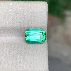 3.40 Carat Natural Loose Mint Green Tourmaline Cushion Cut Afghan Gemstone