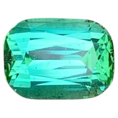 3.40 Carat Natural Loose Mint Green Tourmaline Cushion Cut Afghan Gemstone