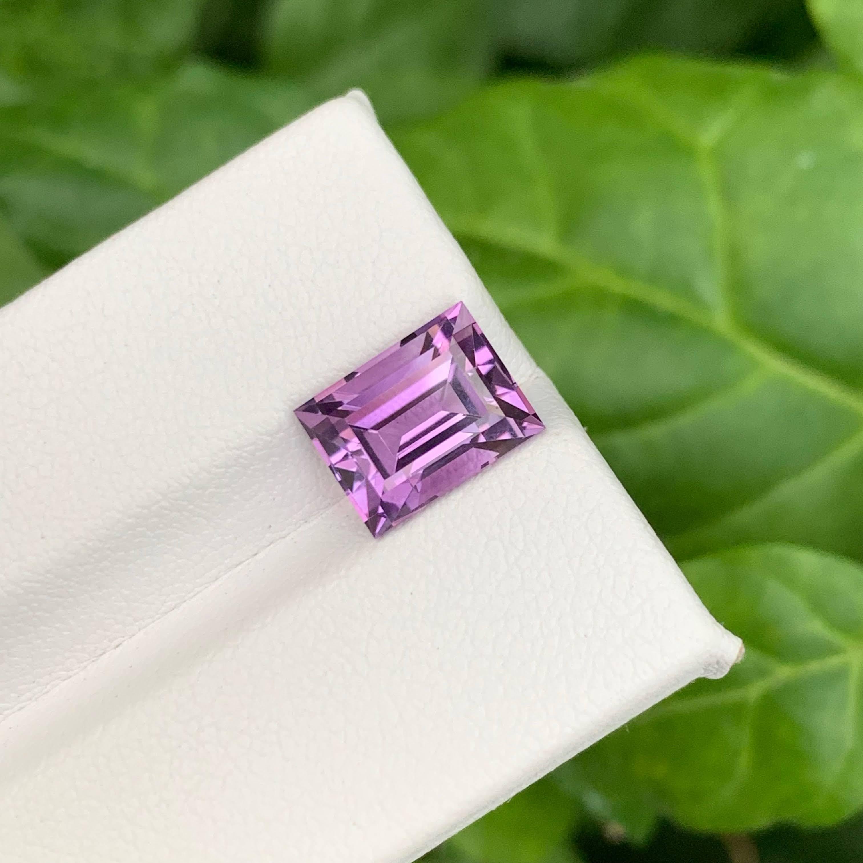 3.40 Karat Natürlicher Loser Lila Amethyst Stein Baguette Schliff Brasilianischer Edelstein (Baguetteschliff) im Angebot