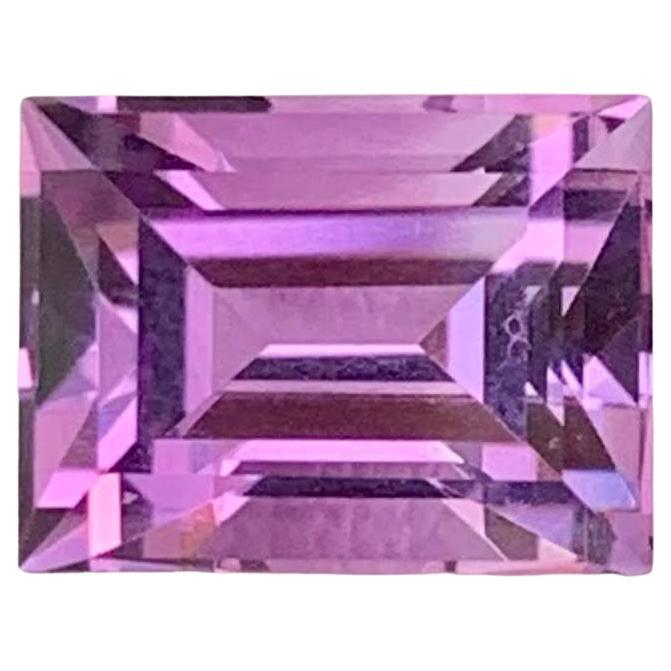 3.40 Carat Natural Loose Purple Amethyst Stone Baguette Cut Brazilian Gemstone (pierre précieuse brésilienne taillée en baguette)