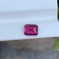 3.40 Carat Natural Loose Rhodolite Garnet Emerald Shape Gemstone