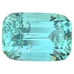 3.40 Carat Natural Loose Seafoam Tourmaline Cushion Cut Gemstone