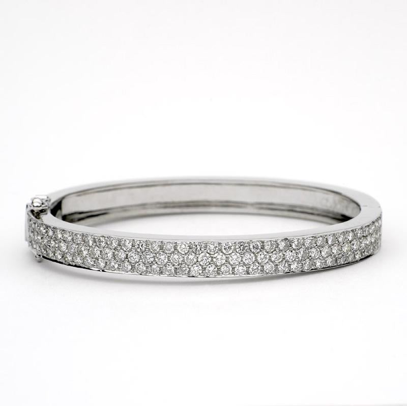 Moderne Bracelet jonc en or 14 carats et diamants de 3,40 carats, Ben Dannie en vente