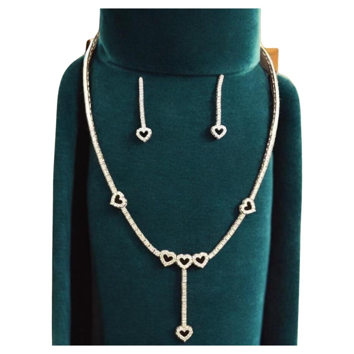 3,40 Karat F/VS1 Runde Diamanten in Brillantform Gold Parure