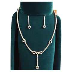 3,40 Karat F/VS1 Runde Diamanten in Brillantform Gold Parure