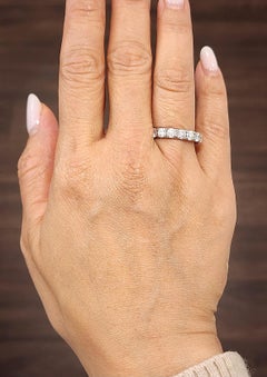 3.40 ct 18k White Gold Diamond Eternity Band