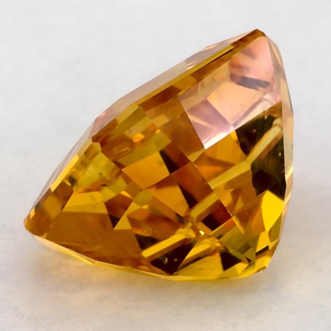 3.40 Ct Yellow Sapphire Octagon Loose Gemstone (pierre précieuse en vrac) en vente 3