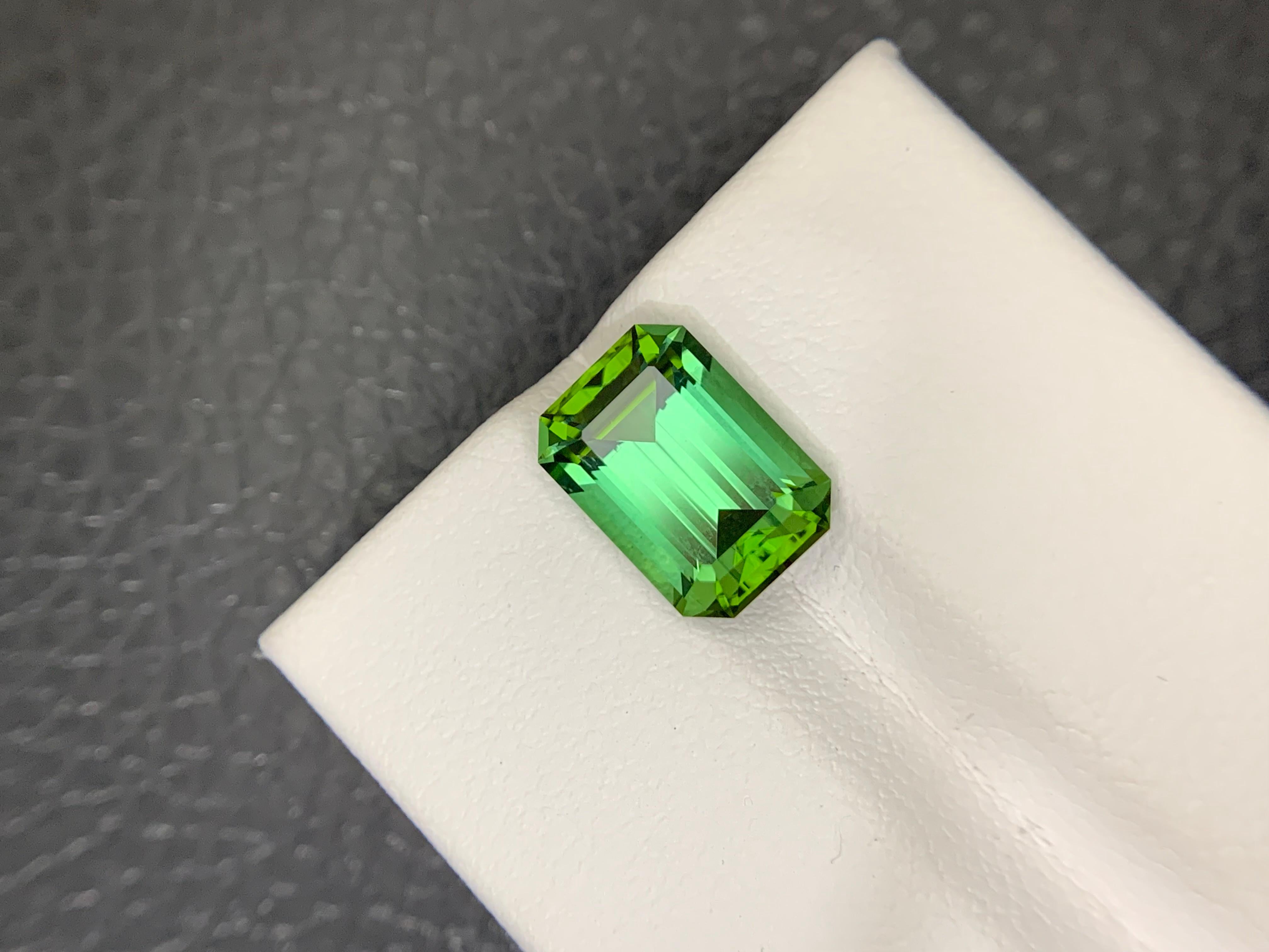 3,40 Karat Natürlicher bläulich grüner Turmalin Loser Edelstein im Angebot 4