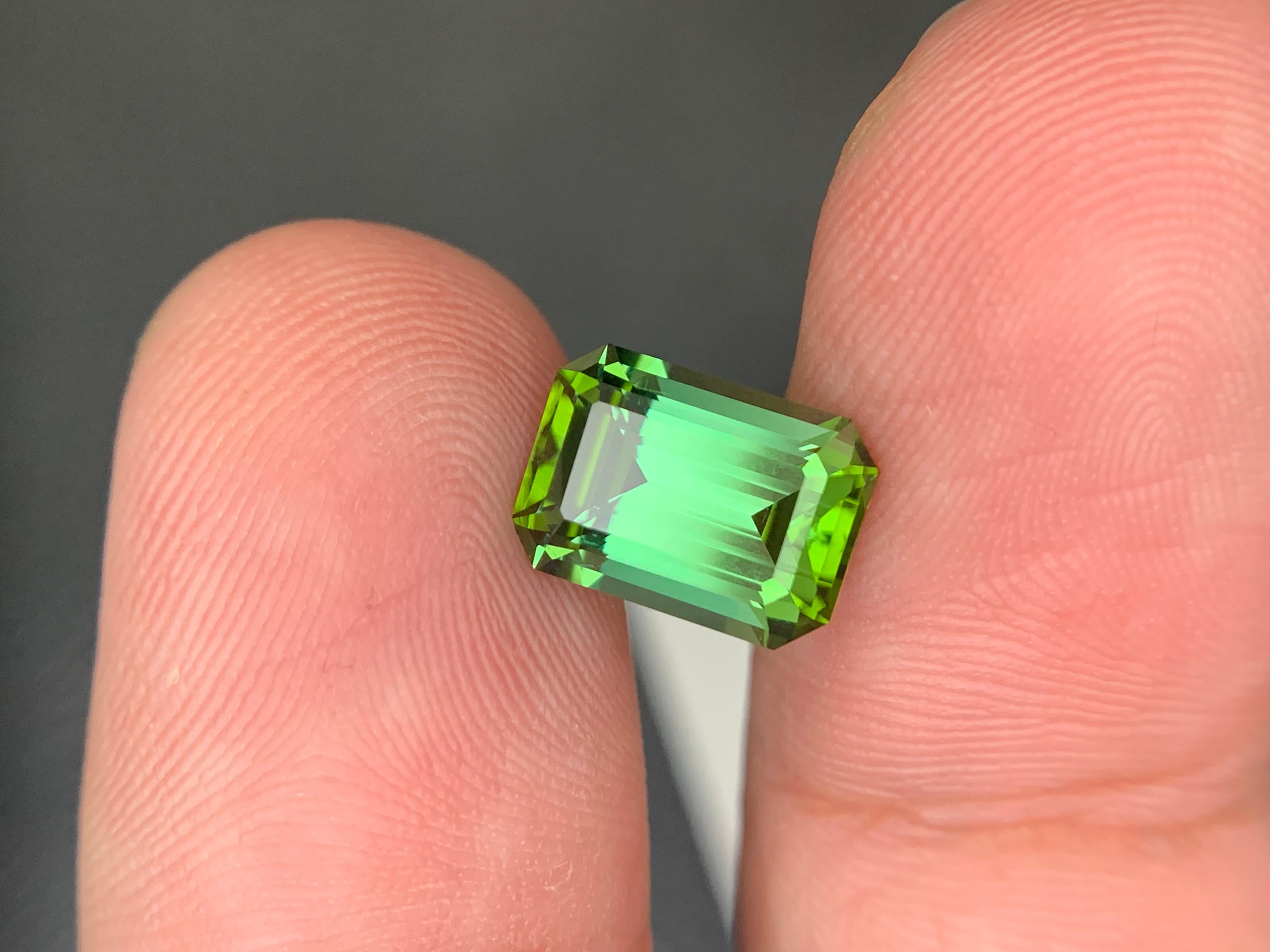 3,40 Karat Natürlicher bläulich grüner Turmalin Loser Edelstein (Arts and Crafts) im Angebot