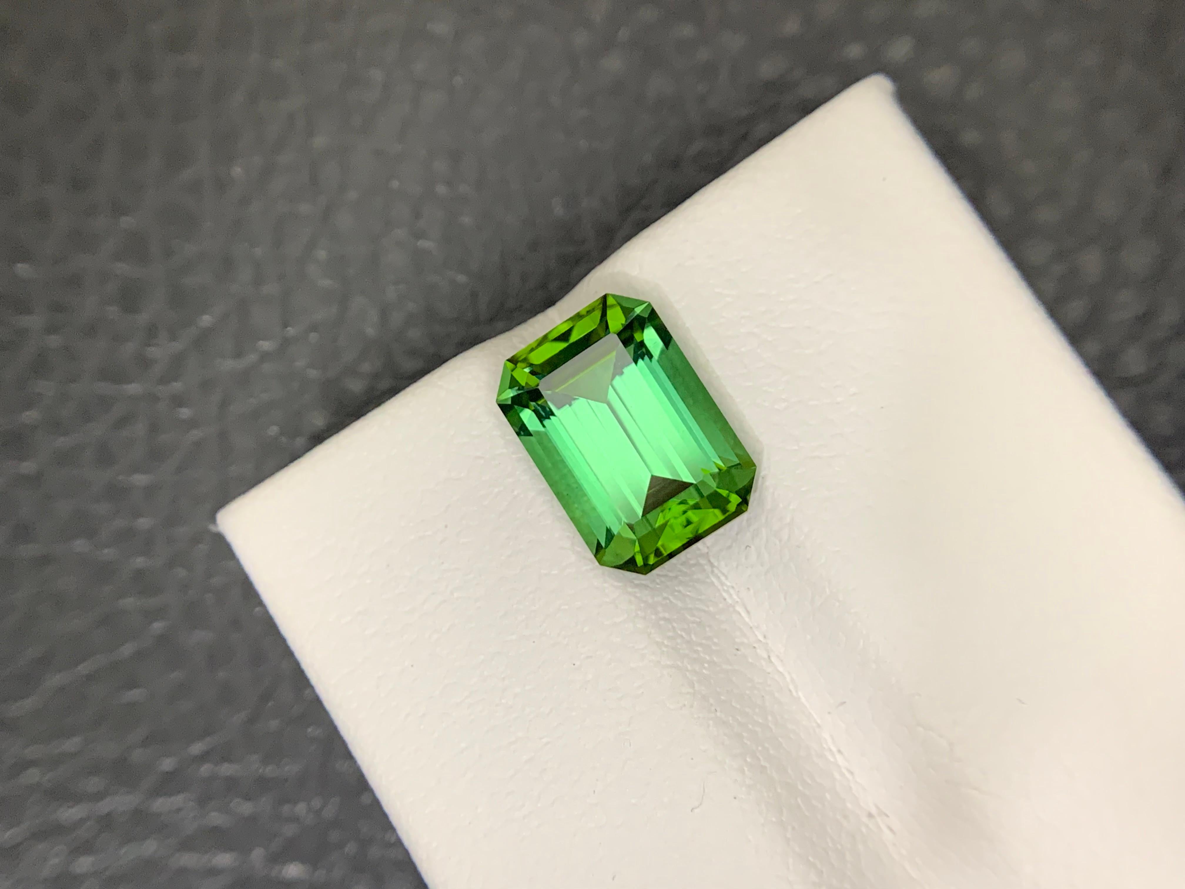 3,40 Karat Natürlicher bläulich grüner Turmalin Loser Edelstein im Angebot 1