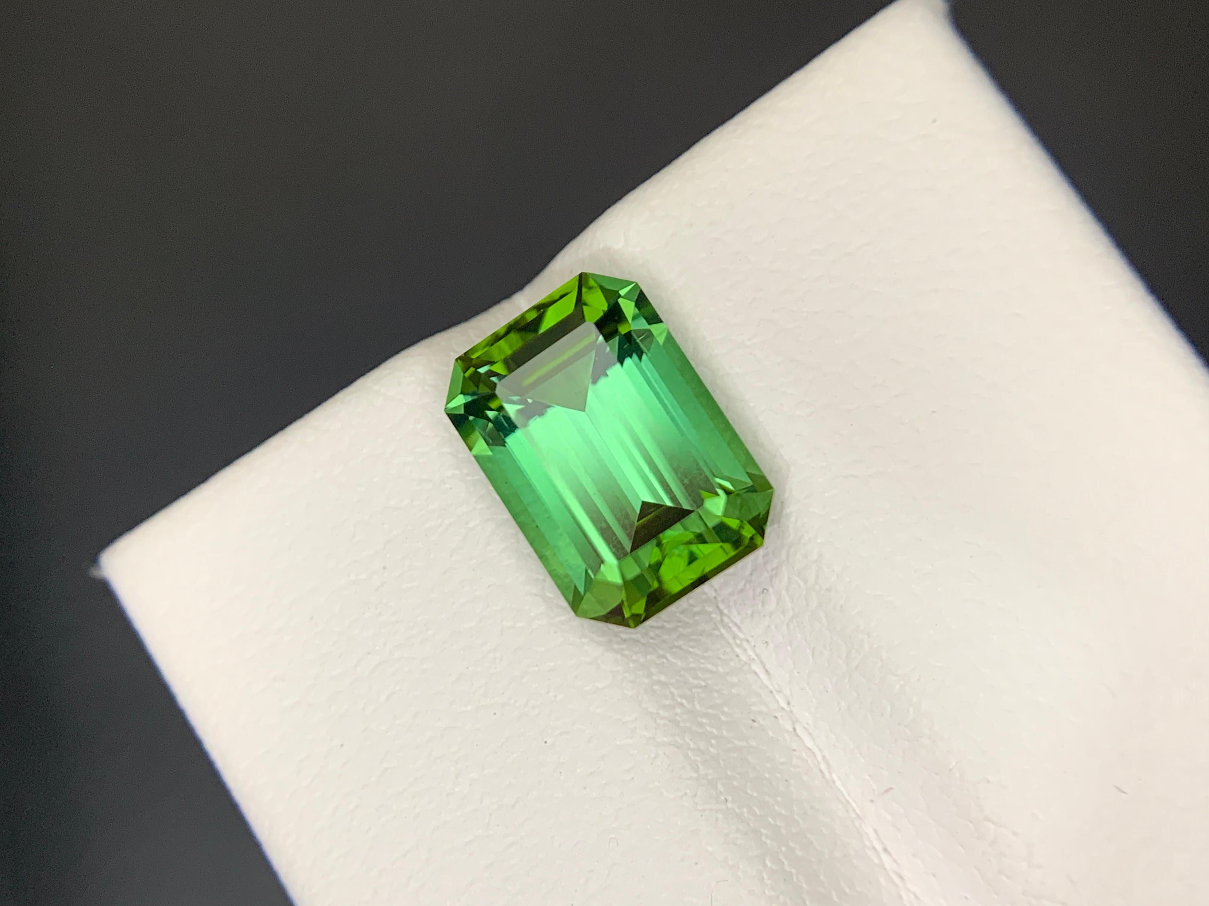 3,40 Karat Natürlicher bläulich grüner Turmalin Loser Edelstein im Angebot 2