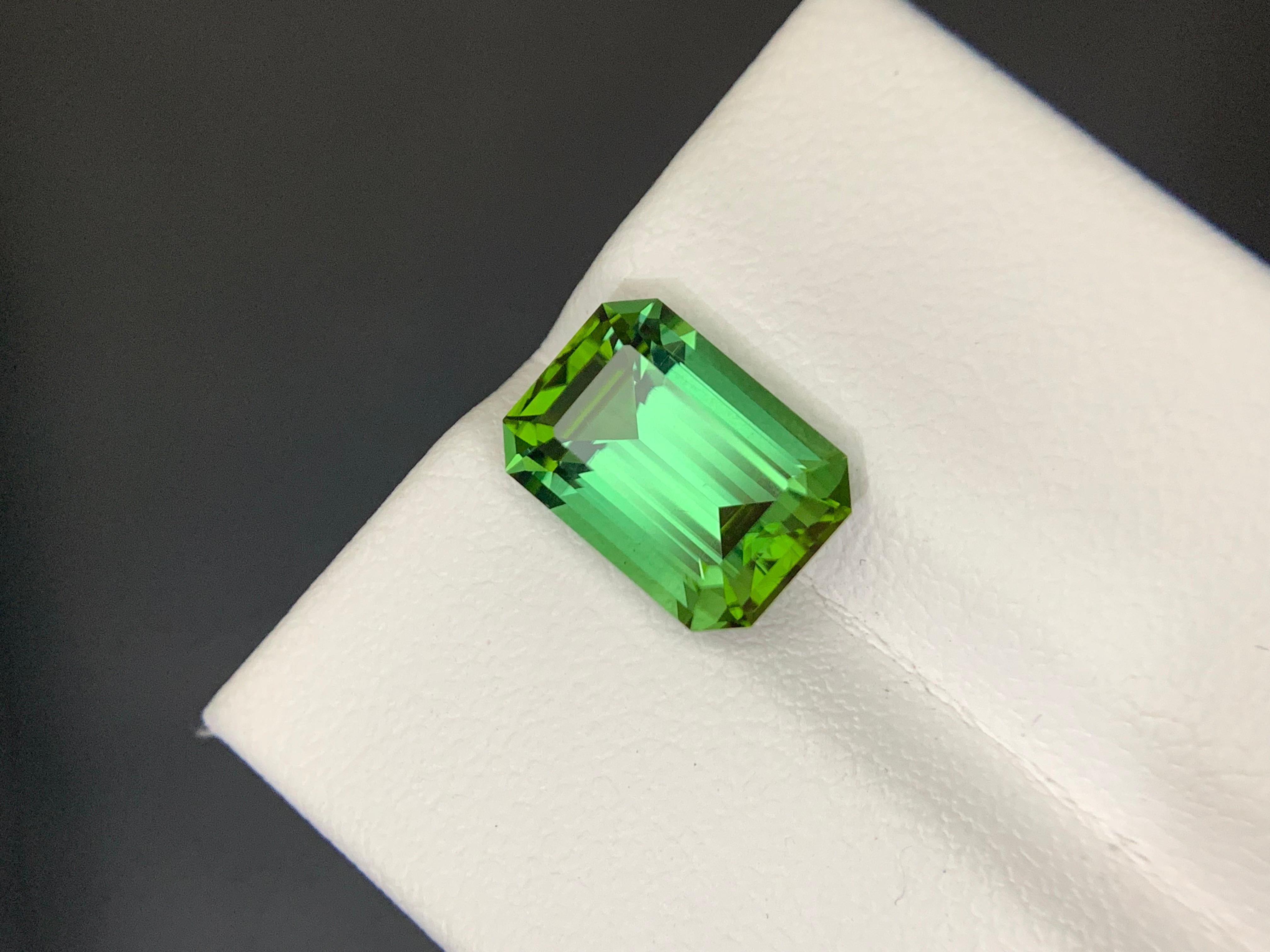 3,40 Karat Natürlicher bläulich grüner Turmalin Loser Edelstein im Angebot 3