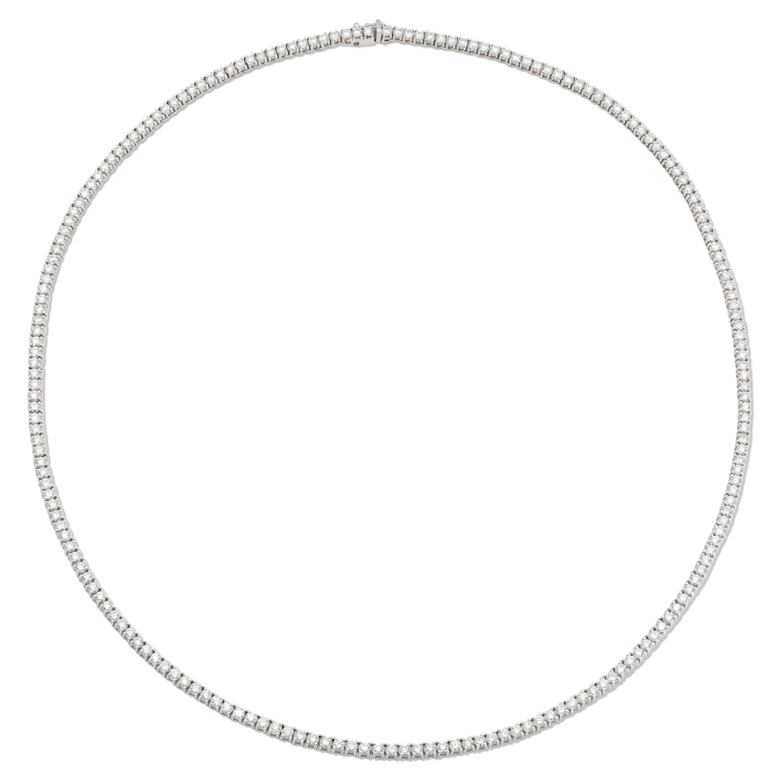 34.00 Carat Diamond Tennis Necklace