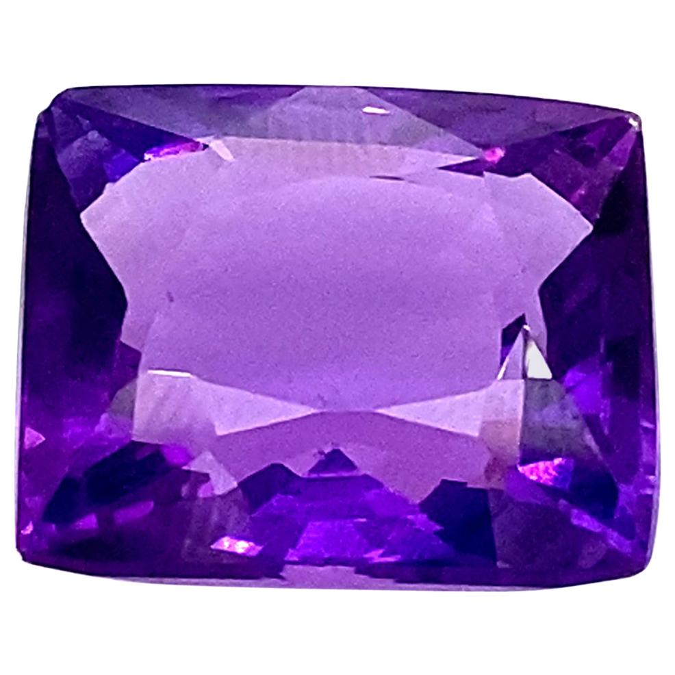 34.02 Carat Natural Cushion-cut Burmese Amethyst:

An elegant stone, it is a cushion-cut Burmese purple amethyst weighing a total of 34.02 carat. The amethyst has excellent cutting proportions, and possess extremely fine colour saturation and