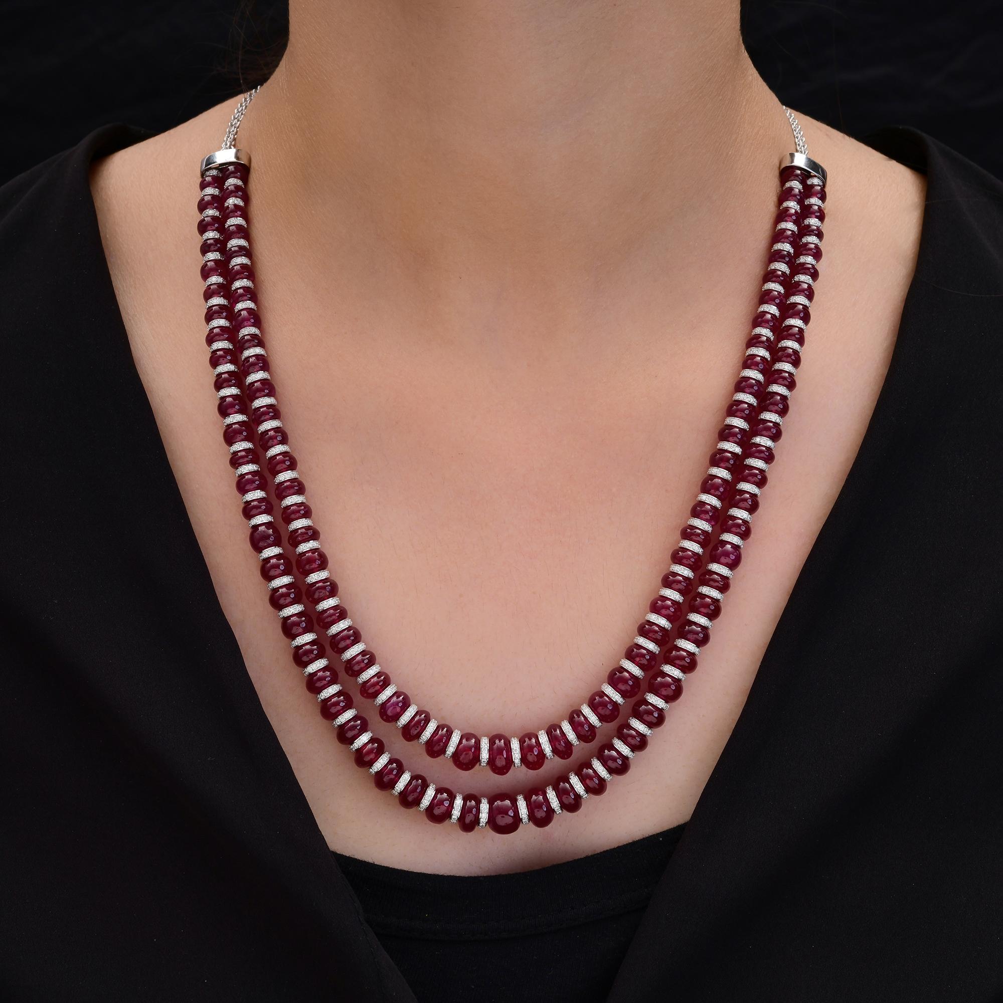 340.66 Carat Pink Gemstone 11.71 Carat SI/H Diamond Necklace 18 Karat White Gold In New Condition For Sale In Diera, Dubai