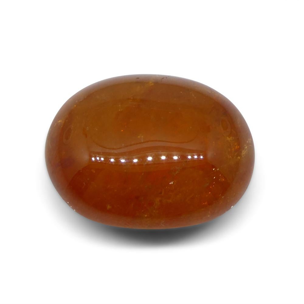 34.06ct Oval Cabochon Orange Mandarin Spessartine Garnet from Nigeria For Sale 6