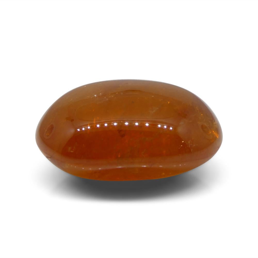 34.06ct Oval Cabochon Orange Mandarin Spessartine Garnet from Nigeria For Sale 2