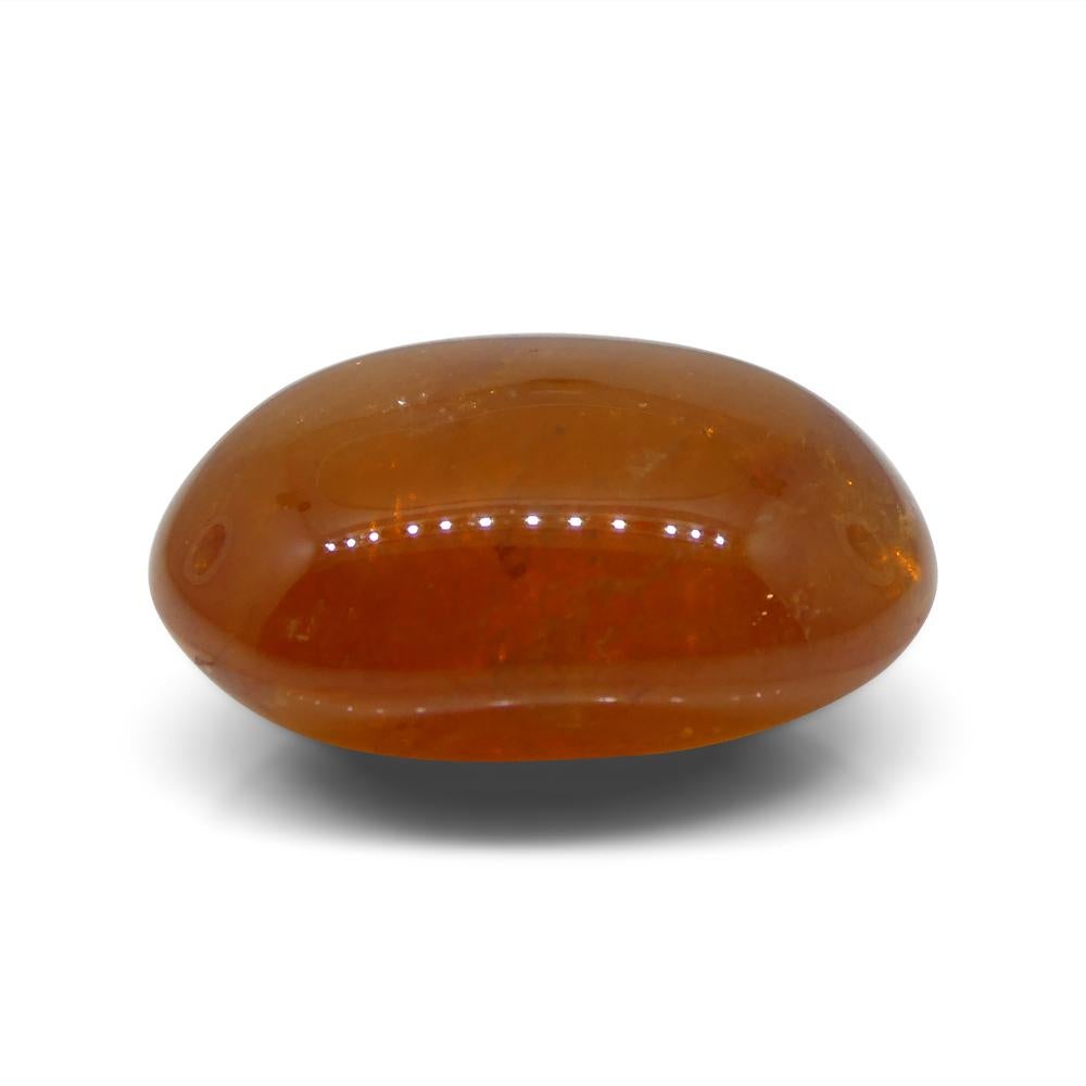 34.06ct Oval Cabochon Orange Spessartine Garnet from Nigeria For Sale 2