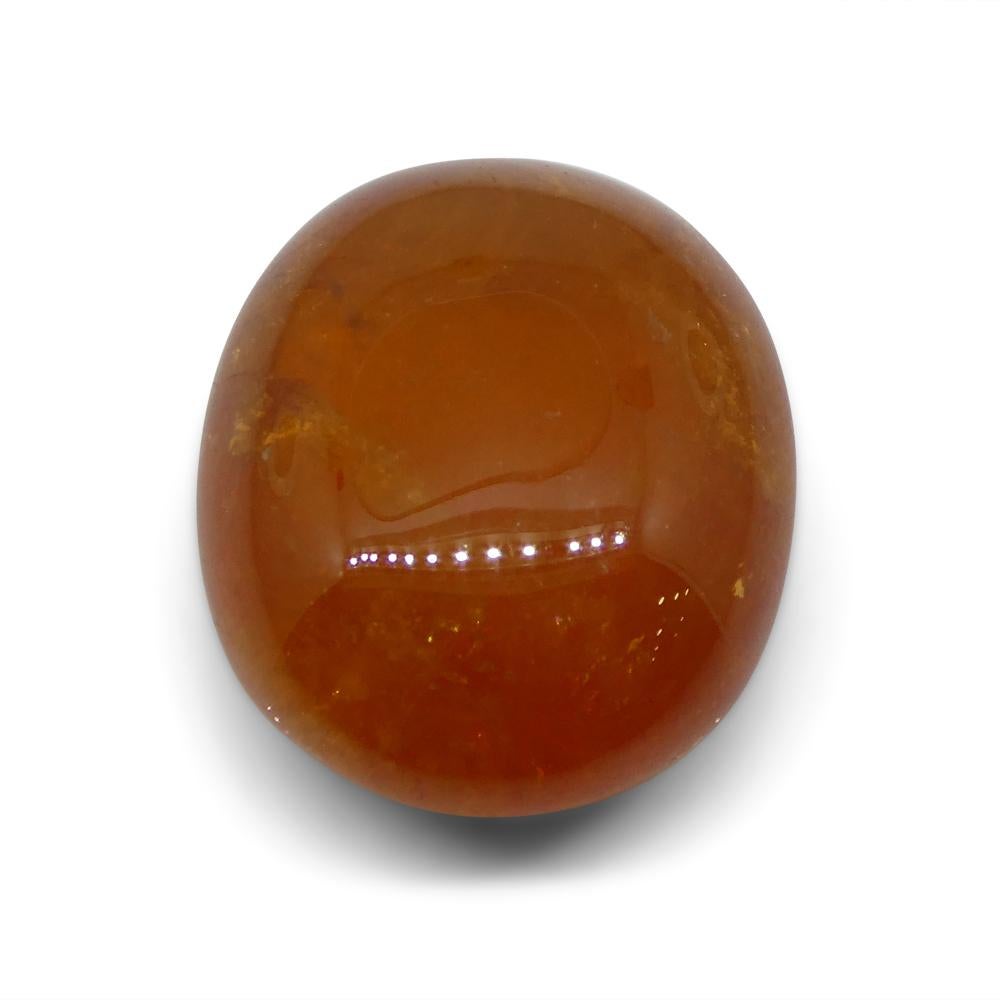 34.06ct Oval Cabochon Orange Spessartine Garnet from Nigeria For Sale 3