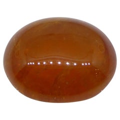 Garnet spessartine orange cabochon ovale de 34,06 carats du Nigeria