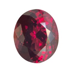 vivid red garnet 3.40ct Fine Vivid Red Rhodolite Garnet Oval Brilliant Cut Gem