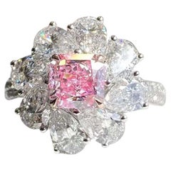 3.40ct Pink & White Diamond Ring – GIA Certified