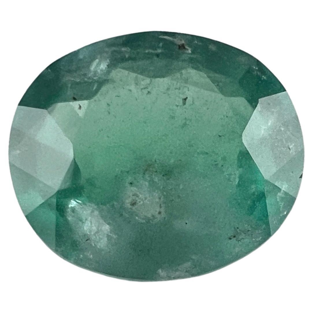 3.40ct Round Non-oiled Emerald Gemstone For Sale 1