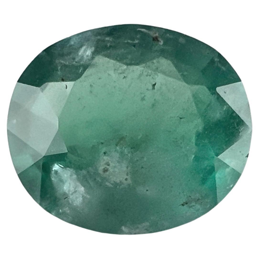 3.40ct Round Non-oiled Emerald Gemstone For Sale