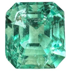 3,41 Quilates 9x8 Esmeralda Astrológica Verde Colombiana - Talla Esmeralda VS Gema Jyotish