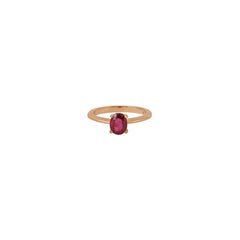Bague en or massif 18 carats avec rubis naturel du Mozambique de 3,41 carats
