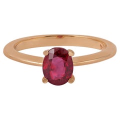 3.41 Carat Natural Mozambique Ruby Ring in 18k Solid Gold