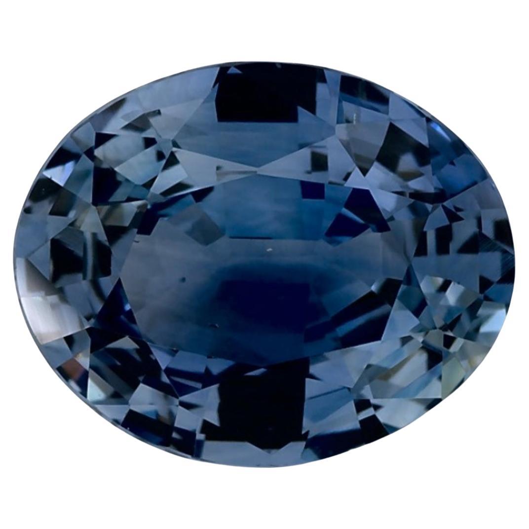 3.41 Karat Blauer Saphir Oval Loser Edelstein