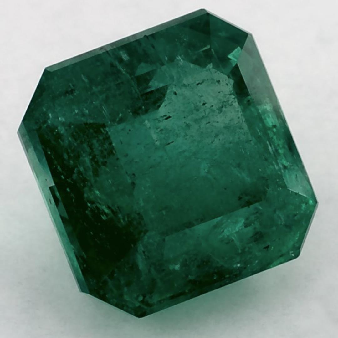 Taglio Asscher 3.41 Ct Smeraldo Asscher Gemma sciolta in vendita
