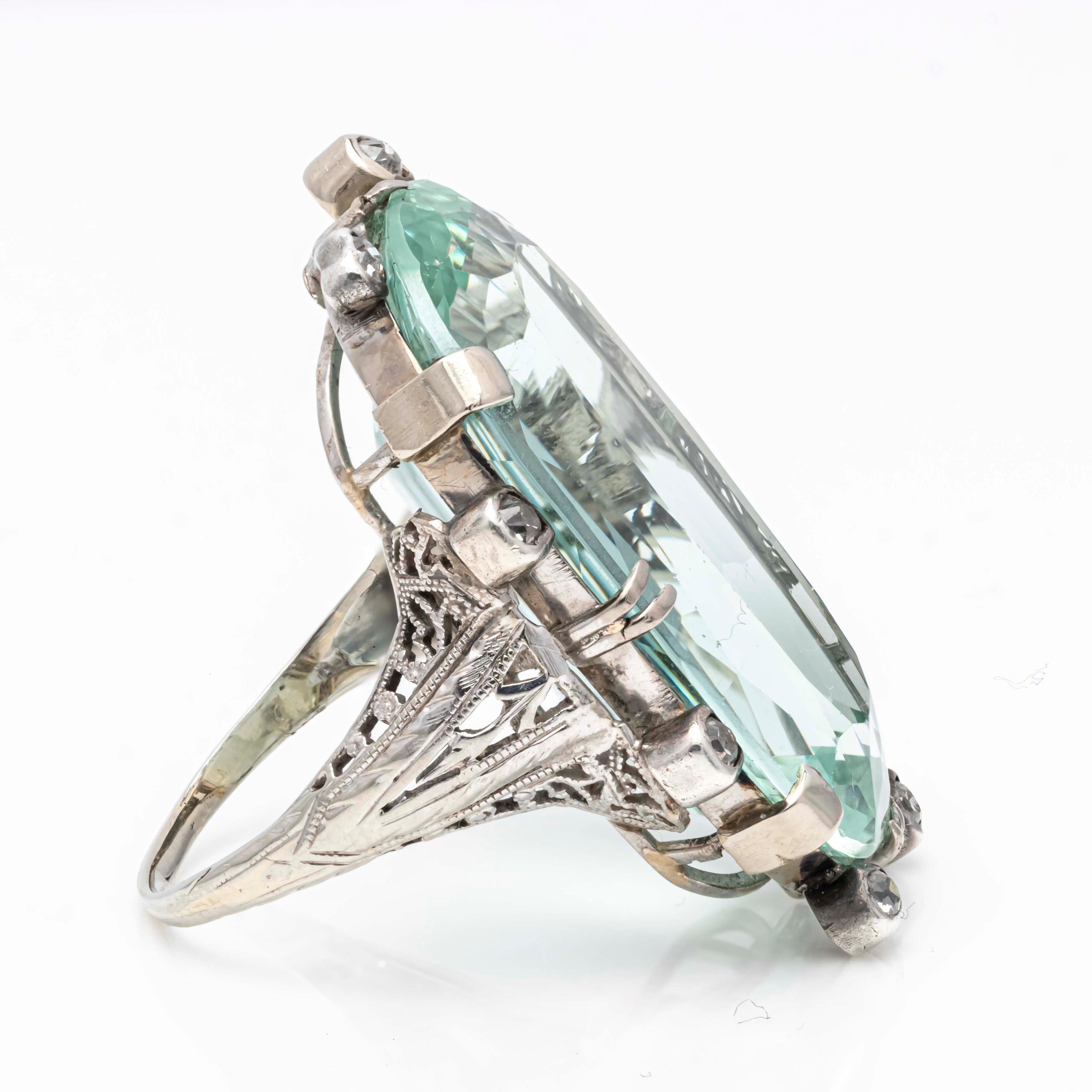 natural aquamarine ring