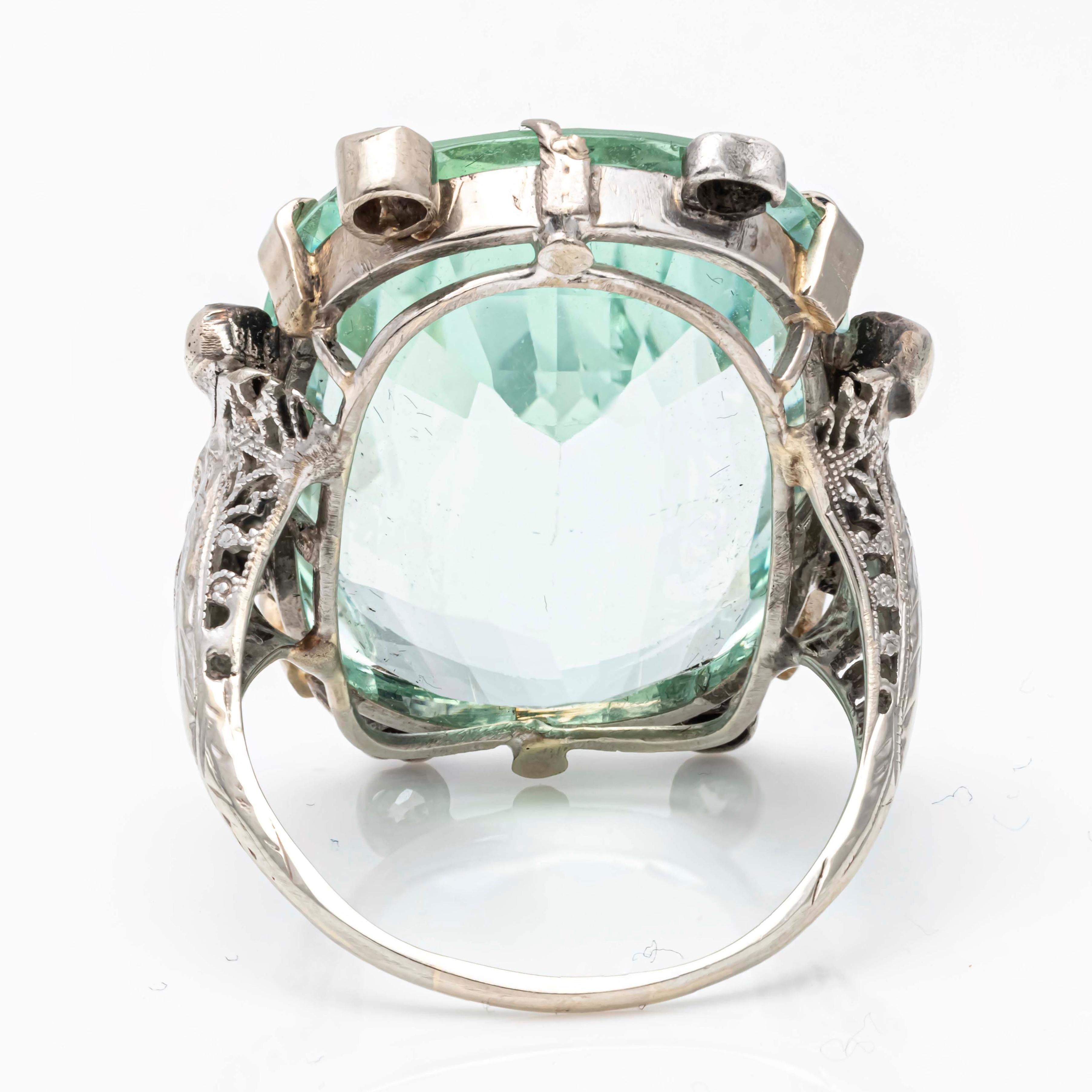green aquamarine rings