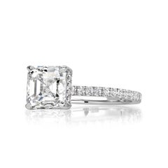 3.41ct Asscher Cut Diamond Engagement Ring