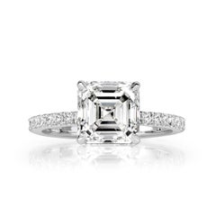 3.41ct Asscher Cut Diamond Engagement Ring