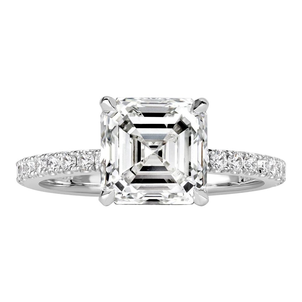 3.41ct Asscher Cut Diamond Engagement Ring