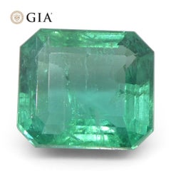 3.41ct Octagonal/Emerald Cut Green Emerald GIA Certified Zambia (F2)