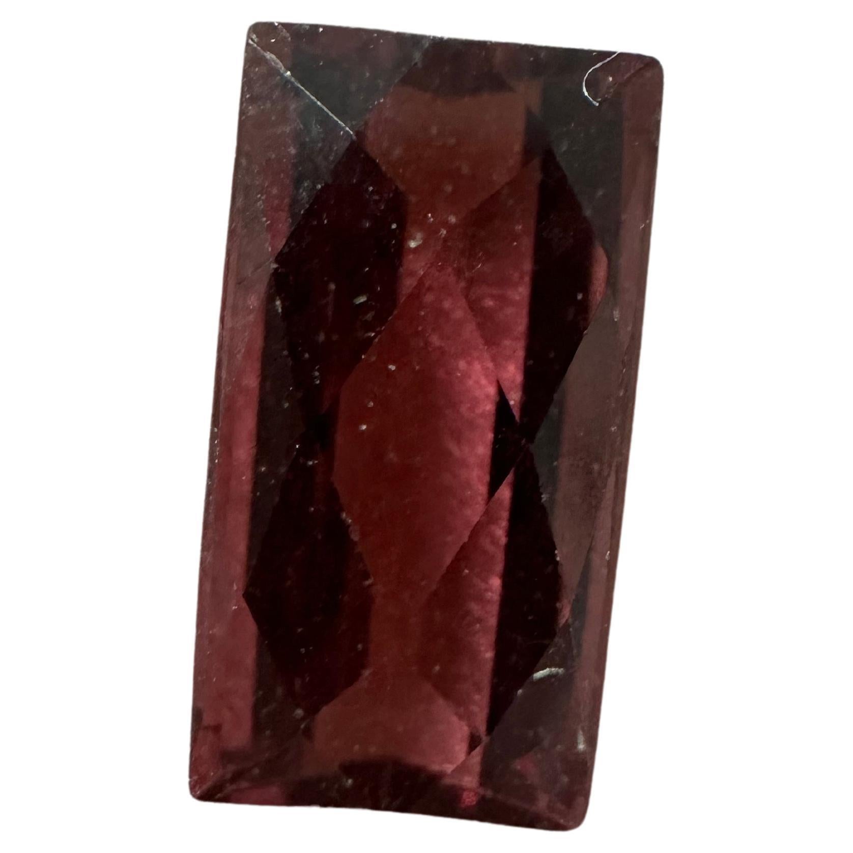 3.41ct pink tourmaline 11.8x6.3mm emerald cut gemstone For Sale