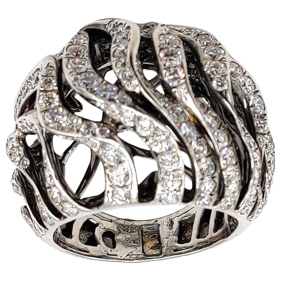 For Sale:  3.42 Carat Diamond 18 Karat Gold Ring