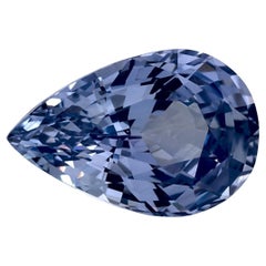 Gema suelta de zafiro azul pera de 3.42 qt