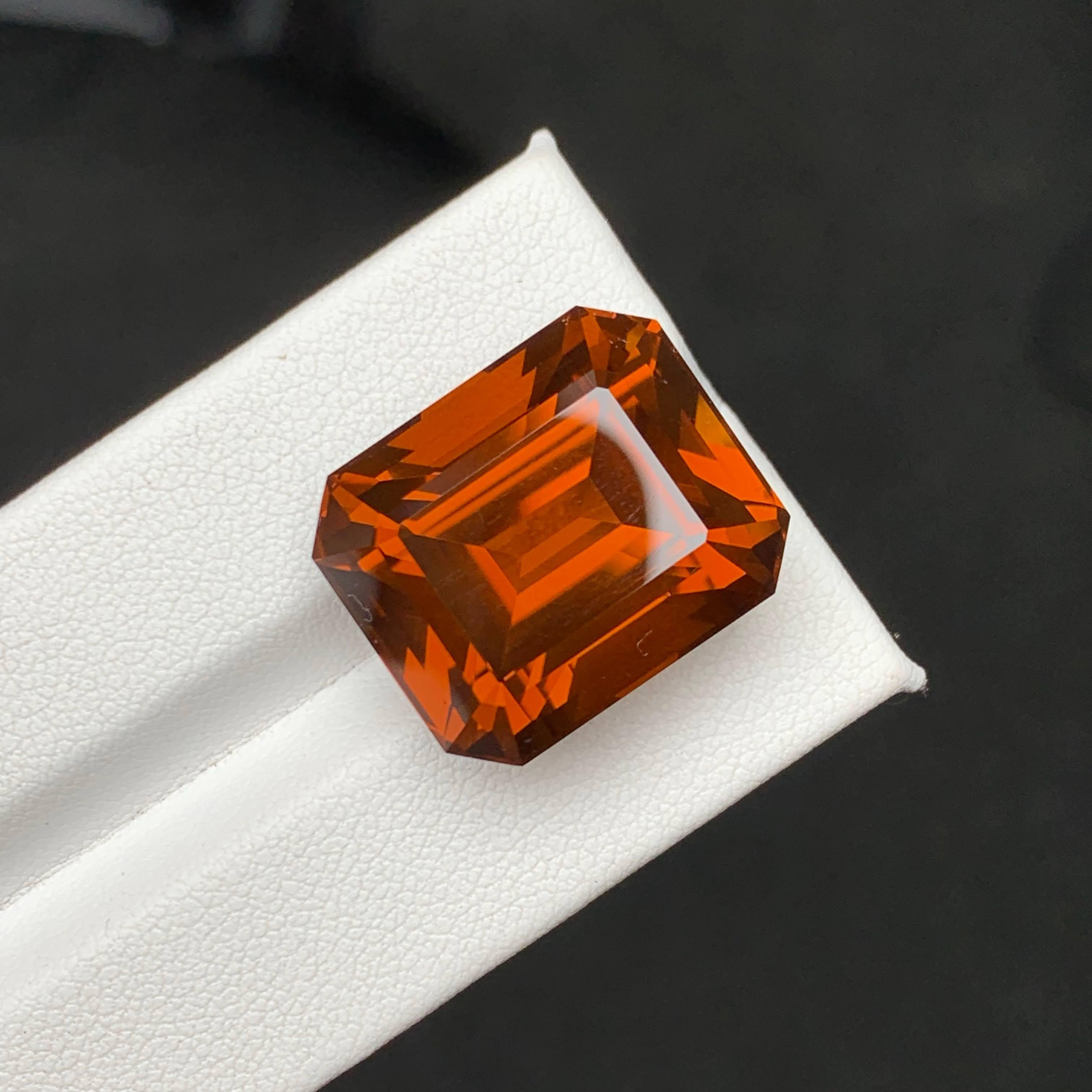 34.20 Carat Natural Loose Fine Quality Citrine Emerald Cut Brazilian Gemstone For Sale 3