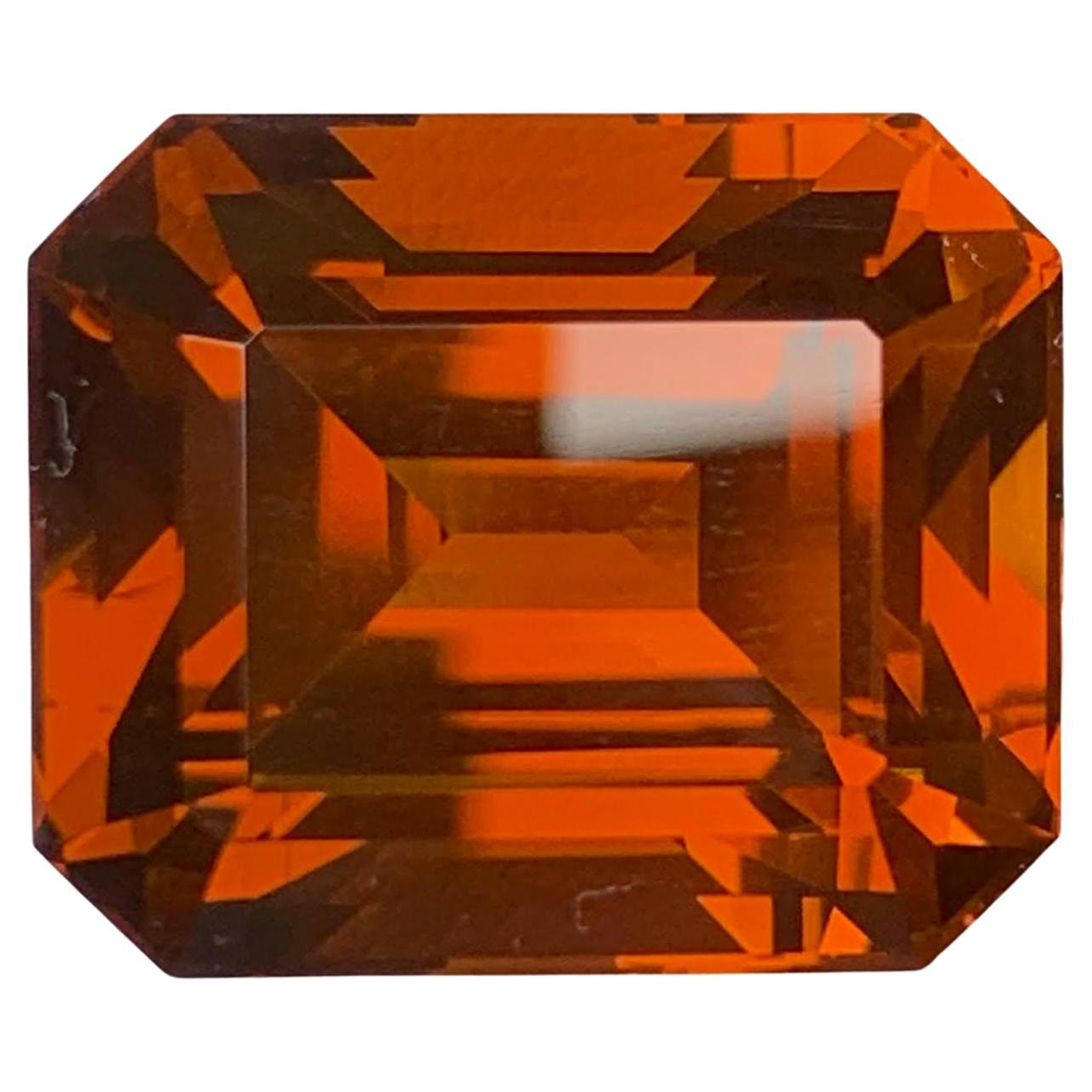 34.20 Carat Natural Loose Fine Quality Citrine Emerald Cut Brazilian Gemstone