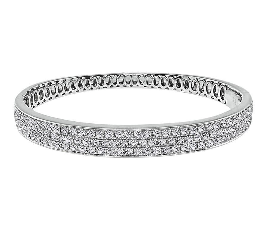 3.42ct Diamant Gold Armreif (Rundschliff) im Angebot