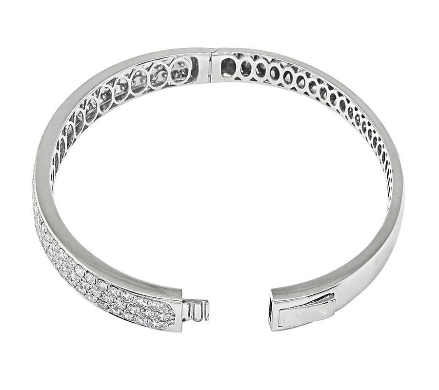 3.42ct Diamant Gold Armreif im Zustand „Gut“ im Angebot in New York, NY