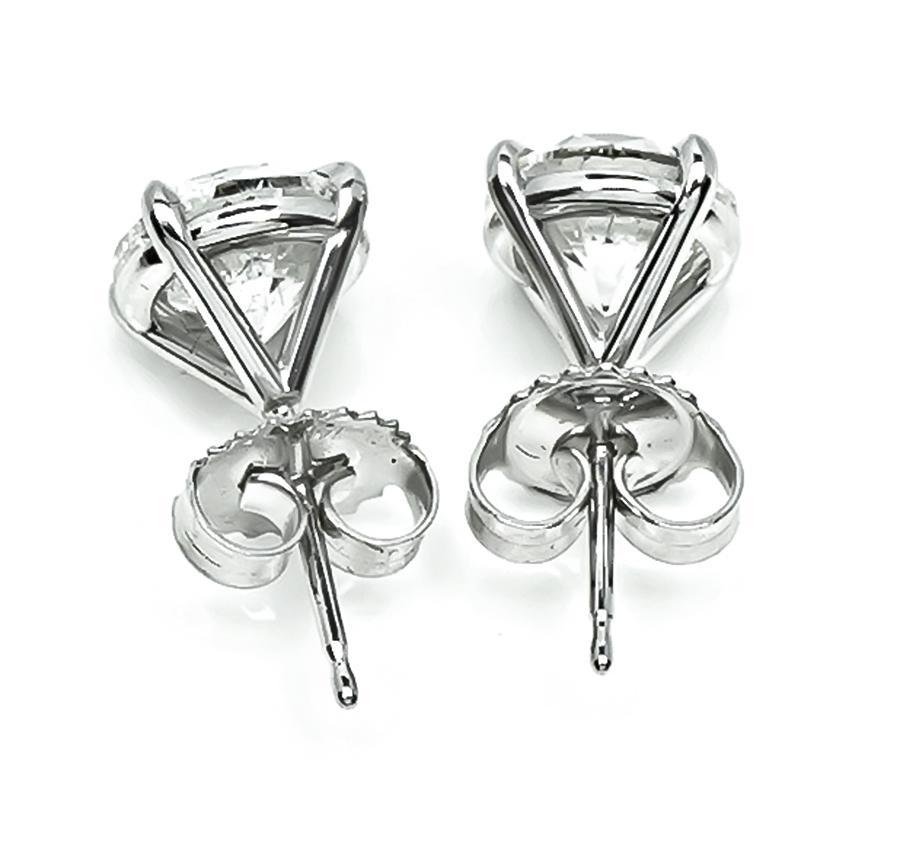 3,42 Karat Diamant-Ohrstecker im Zustand „Gut“ im Angebot in New York, NY