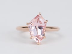 3.42ct Morganite Statement Ring 14K Rose Gold R6407